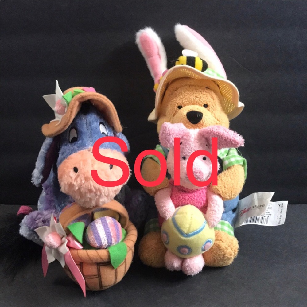 Disney Pooh & friends Easter plushies